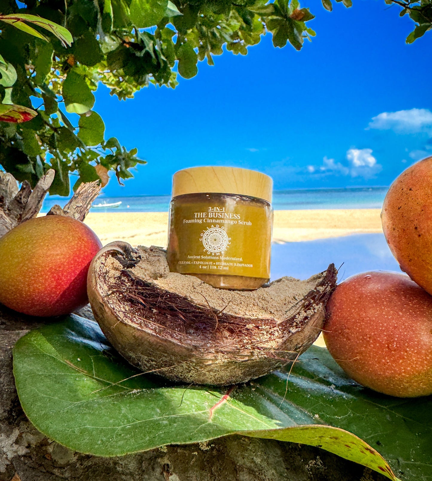 3-IN-1 Foaming Cinnamango Face + Body Scrub | The Business