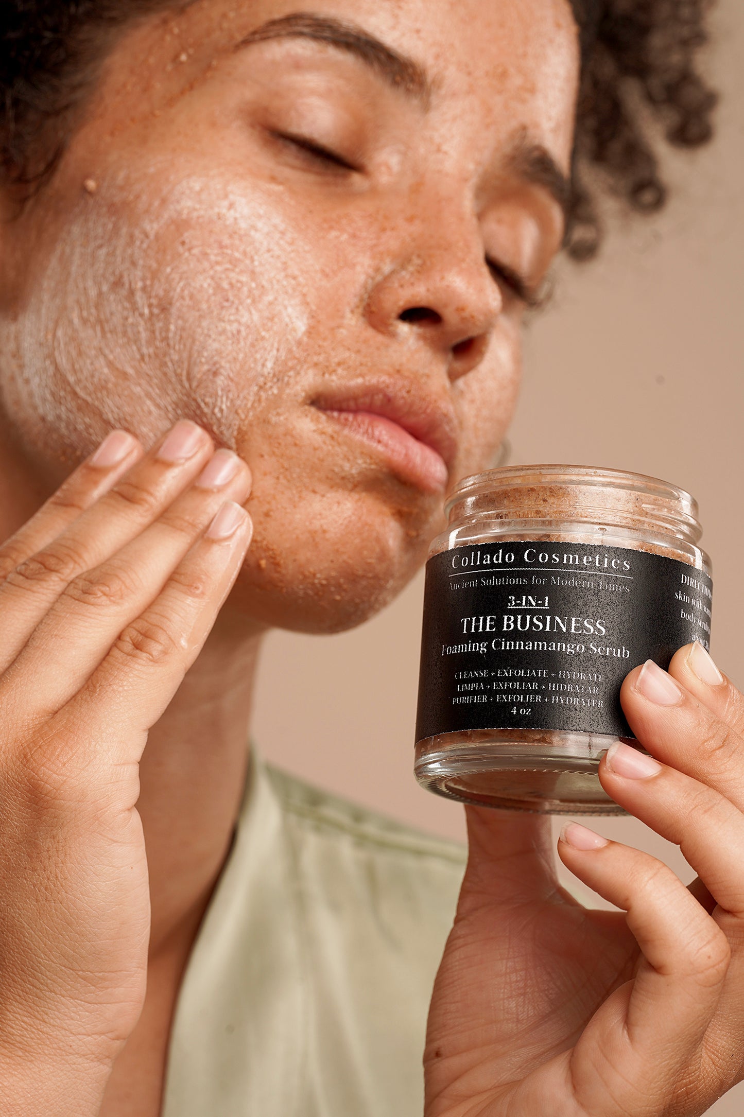 3-IN-1 Foaming Cinnamango Face + Body Scrub | The Business